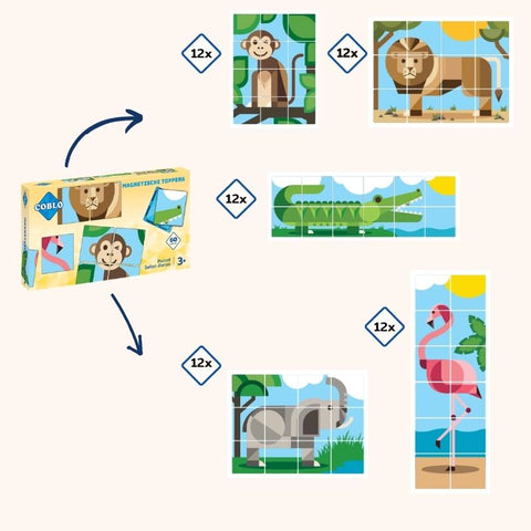 Nieuw: Coblo Toppers Dieren - 60 stuks