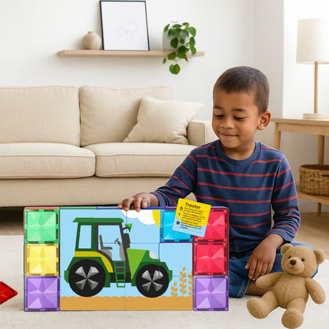 Nieuw: Coblo Puzzel Toppers Transport - 60 stuks