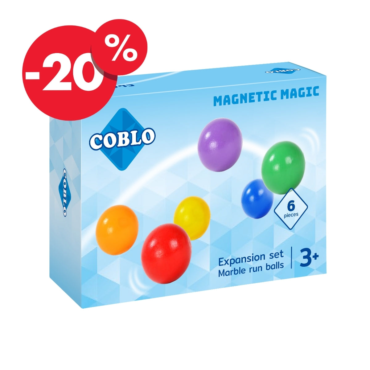 Coblo Classic Murmelbahn-Kugeln - 6 Stück