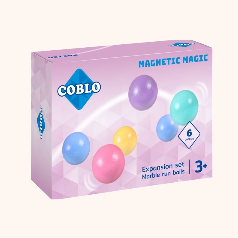 Coblo Pastel Knikkerbaan balletjes - 6 stuks