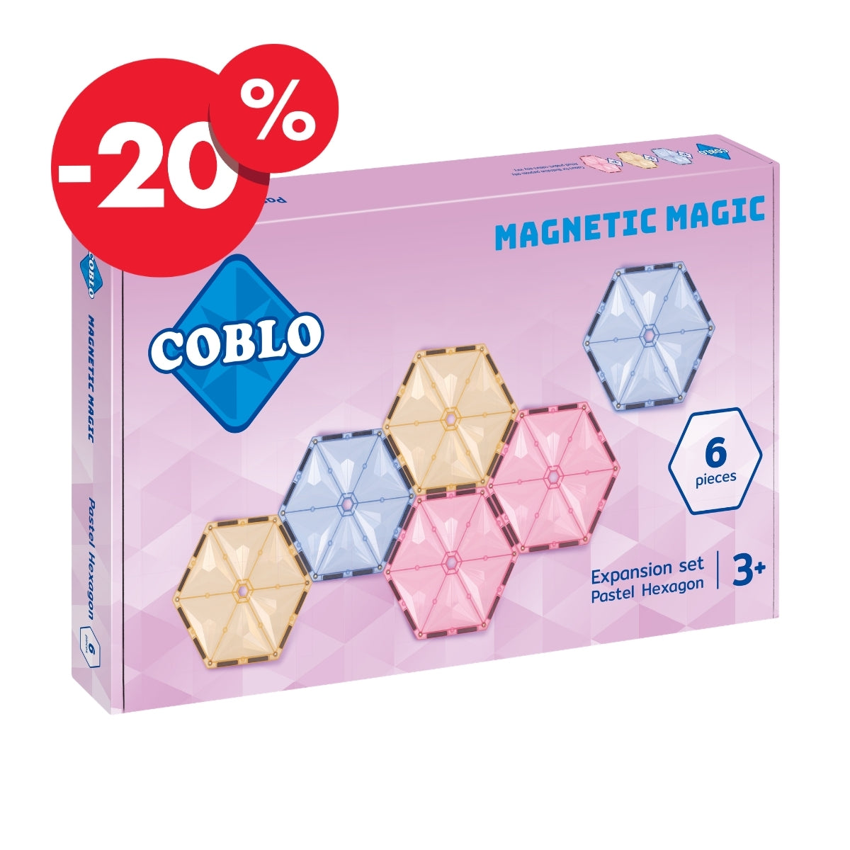 Coblo Pastel Hexagon - 6 pieces