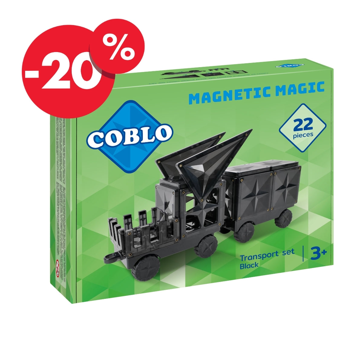 Coblo Black - 22 pieces including 2 car chassis