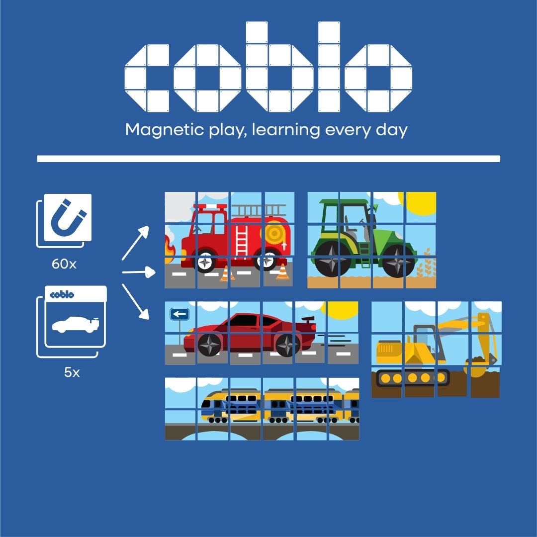 Coblo Puzzel Toppers Transport - 60 stuks