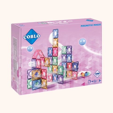 Coblo Pastel Knikkerbaan - 100 stuks