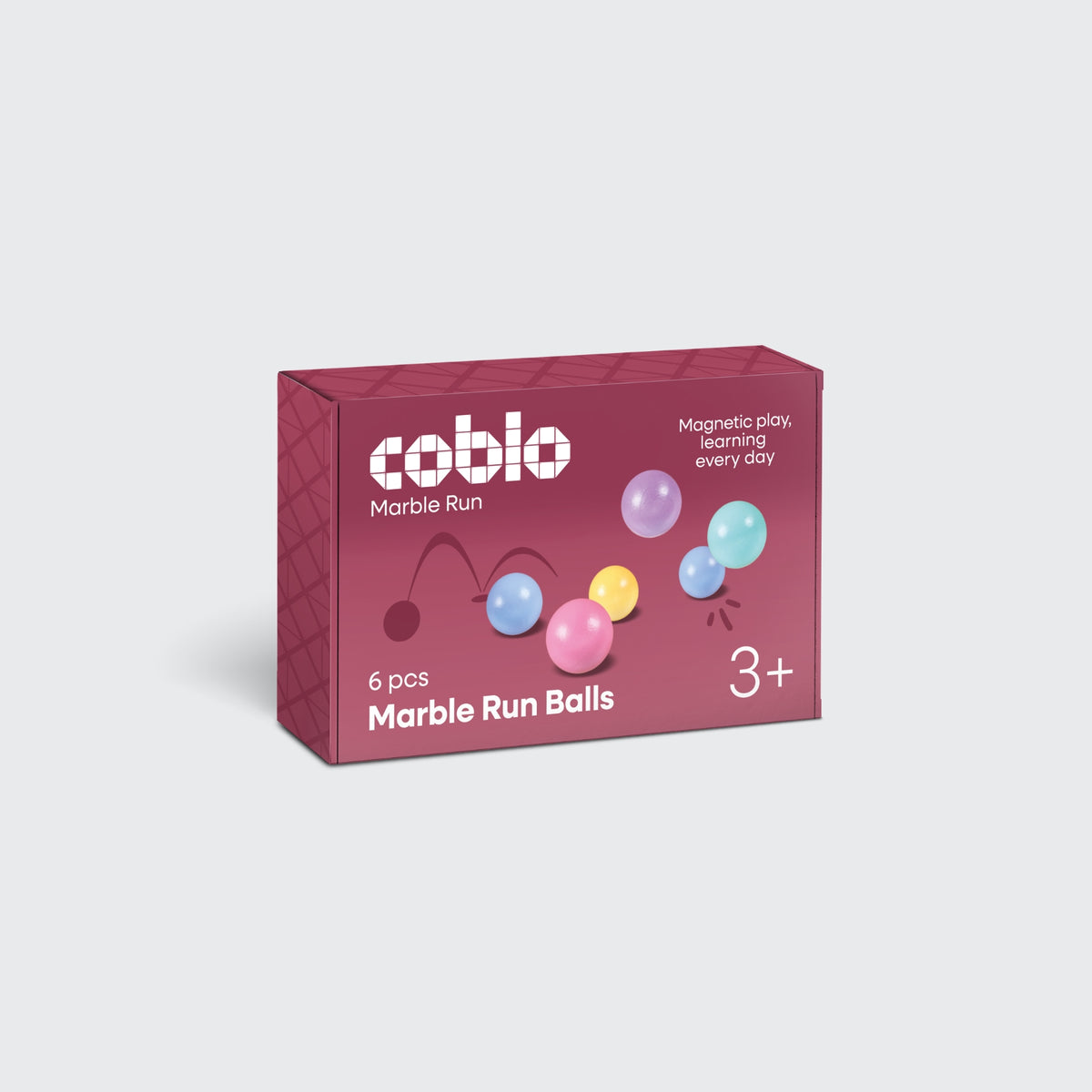 Coblo Pastel Knikkerbaan balletjes - 6 stuks