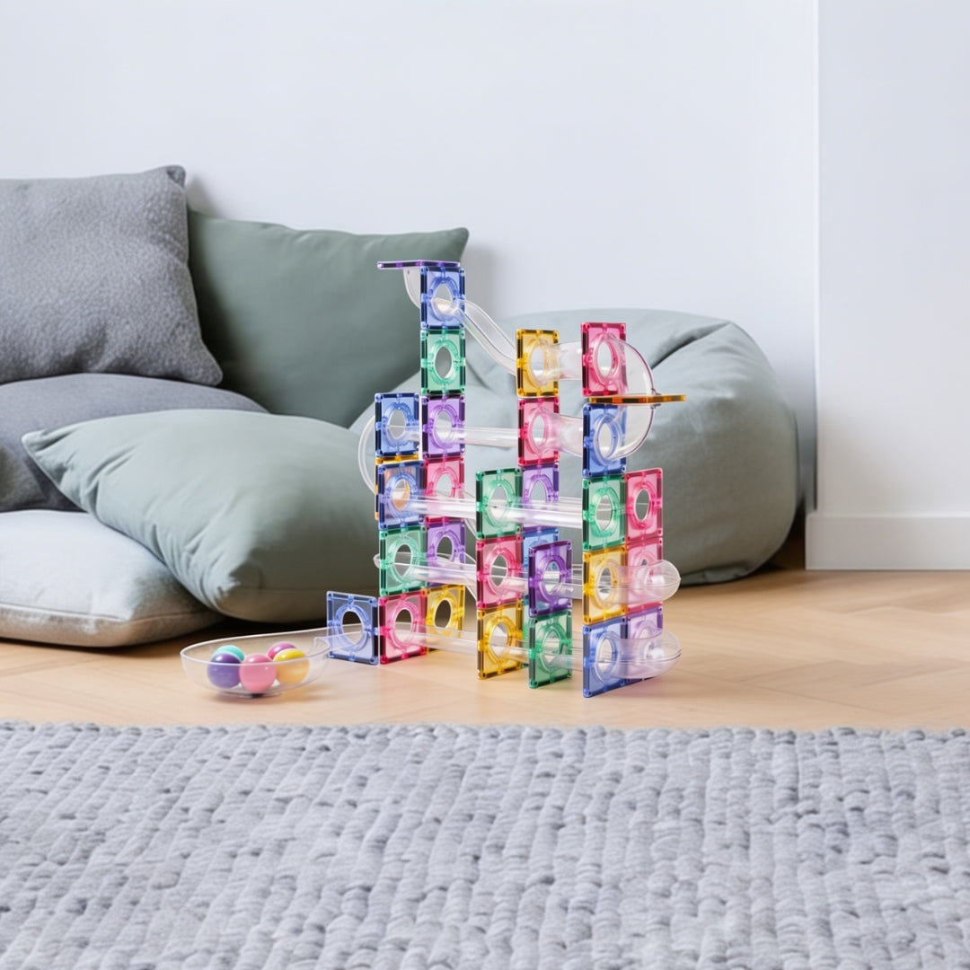 Coblo Pastel Knikkerbaan - 100 stuks