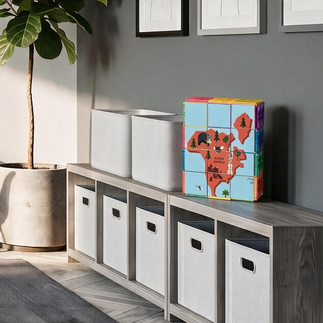 Coblo Toppers Wereldkaart - 60 stuks