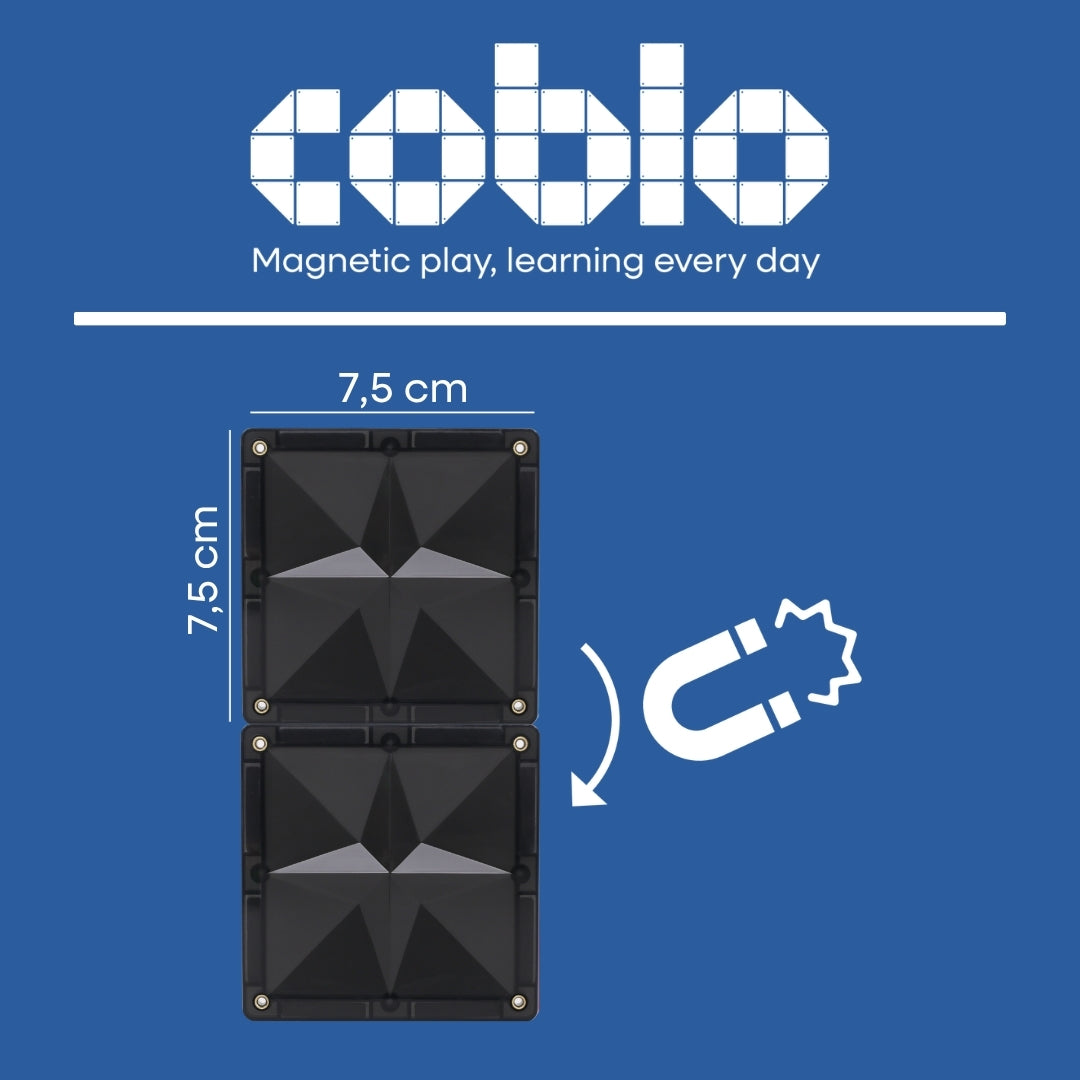 Coblo Zwart - 22 stuks inclusief 2 Auto onderstellen